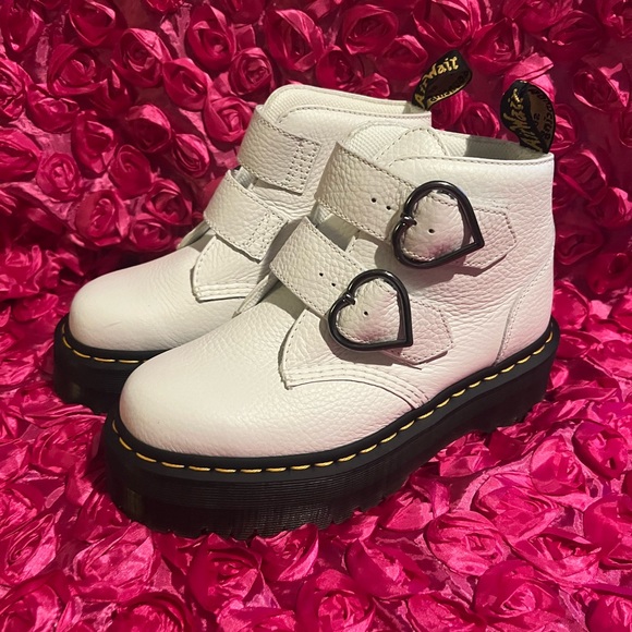 DEVON HEART LEATHER PLATFORM BOOTS - Picture 2 of 11